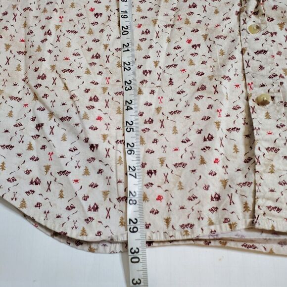 Columbia Camping Print Shirt XL Button Up Short Sleeve Outdoor Regular Fit Mens - Picture 7 of 11